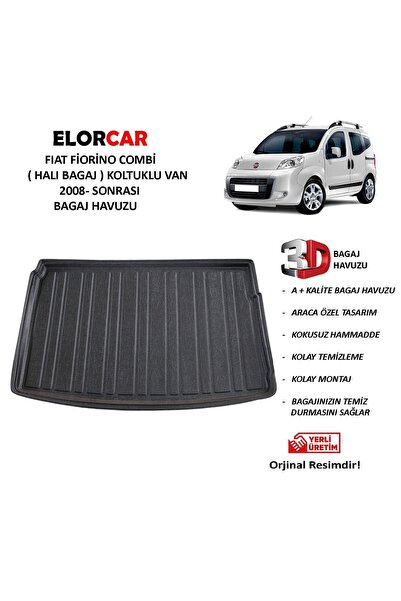 ELORCAR Fıat Fiorino Combi ( Halı Bagaj ) Koltuklu Van 2008 Sonrası 3d Bagaj ...