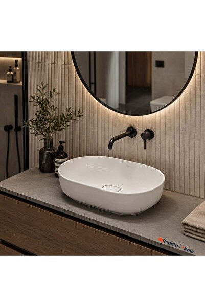 KALE Zero 2.0 60x40 Cm Beyaz Oval Çanak Lavabo