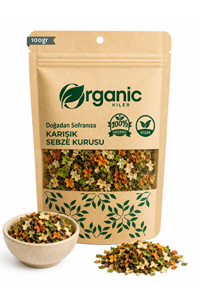 Organic Kiler Doğal Karışık Sebze Kurusu 100gr – Turp, Ispanak, Pırasa, Domat...
