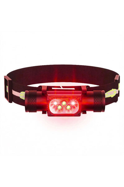 Choice مصباح أمامي LED صغير عالي الطاقة مع بطارية 18650، إضاءة بيضاء وحمراء م...