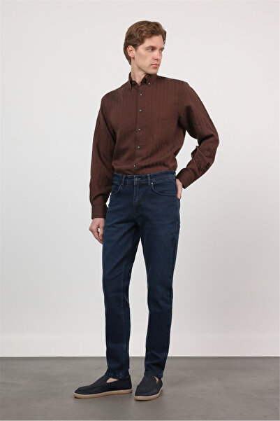 İmza Pantaloni din denim slim fit, albastru marin, cu 5 buzunare 1023255169