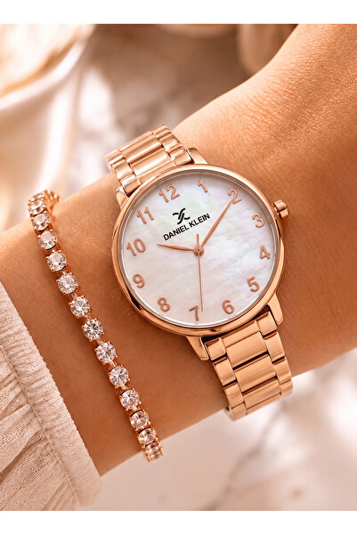 Rose Gold Color - Cut Glass - Women's Wrist Watch - Bracelet Set - Gifted DKL01302.0.681