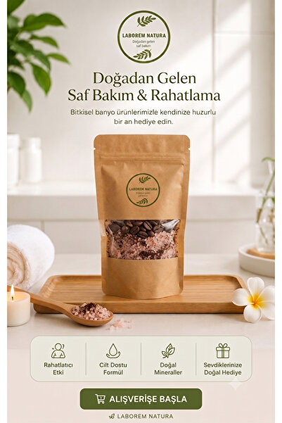 laborem NATURA Kahveli Çok Amaçlı Banyo, Ayak ve Vücut Tuzu | Mineralli Rahat...