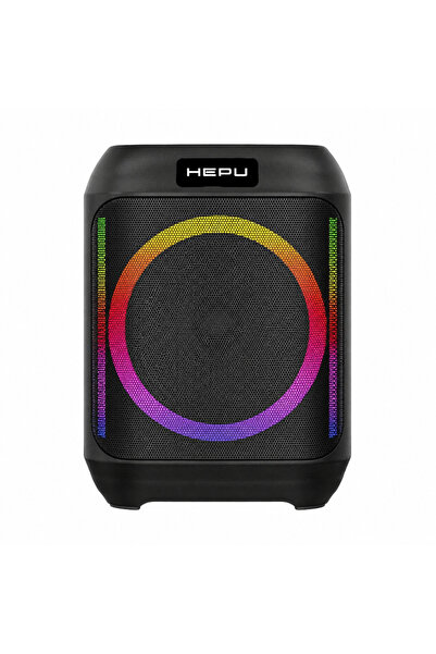 HEPU HP-984 Taşınabilir Bluetooth Hoparlör – 6.5” Hoparlör 10W Güç RGB Işık T...