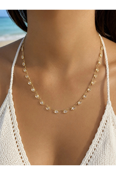 h&b design jewel Mekik Taşlı Kolye