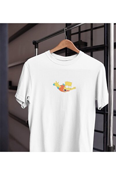 TROVE Unisex Γυναικείες άντρες Bart Simpson Flying Parachute 100% βαμβακερό α...