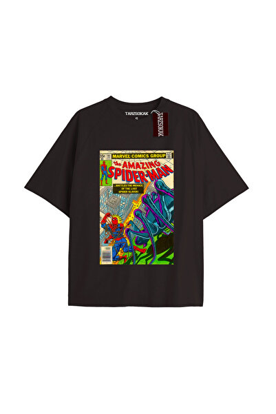 TIMESWASTINGIRL Tricou Spider-Man cu imprimeu de ziar Model No Way Home