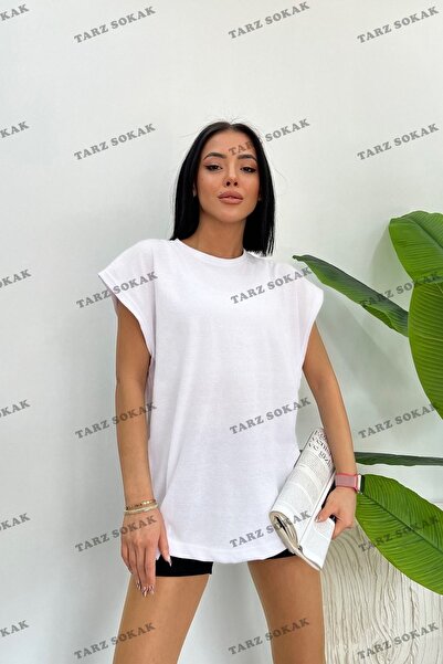 Tarzsokak Unisex beli košarkaš bez rukava okrugla kragna Oversize kroj široki...