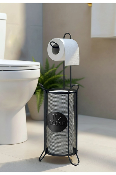 EVSTYLE Metal Mesh Toilet Paper Holder & Organizer Stand with Refillable Comp...