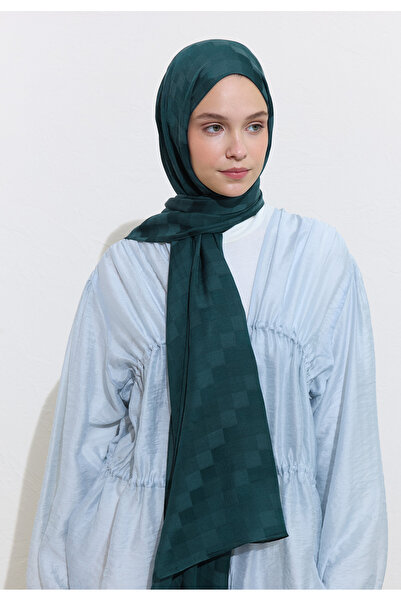 Freshscarfs Nori İpeksi Jakar Şal Petrol