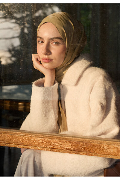 Freshscarfs Nara Pamuk Floş Jakarlı Şal Kum