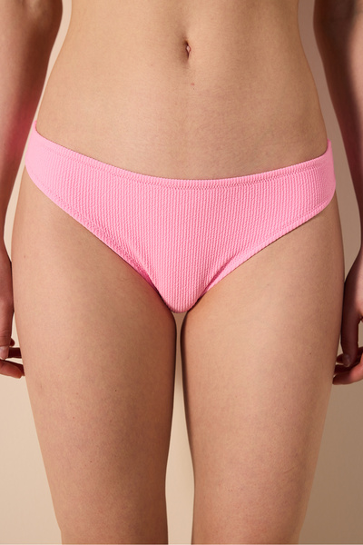 Penti Partea de jos de bikini Ruth Slip texturizat roz deschis