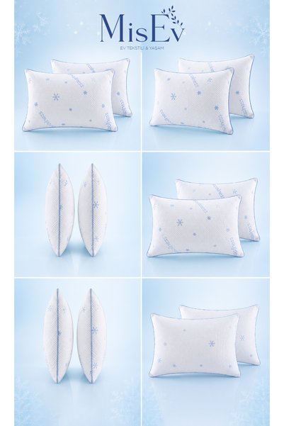 Misev 2 Pieces of Coolness Cooling Pillow |   50X70Cm Antibacterial Premium Cooling Pillow