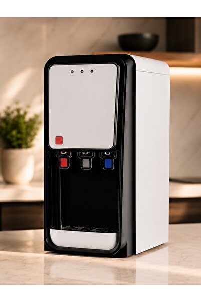 OXYAQUA 12 Litre Kapasiteli Tezgah Üstü 3 Musluklu Sıcak Soğuk ve Normal Su Ç...
