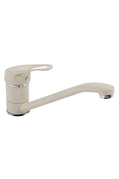 Ecostone Baterie de bucătărie cu pentru o persoană pârghie și cioc flexibil 2...