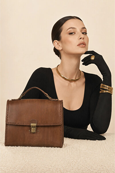 BUENO Mink Leather Women's Leather Handbag