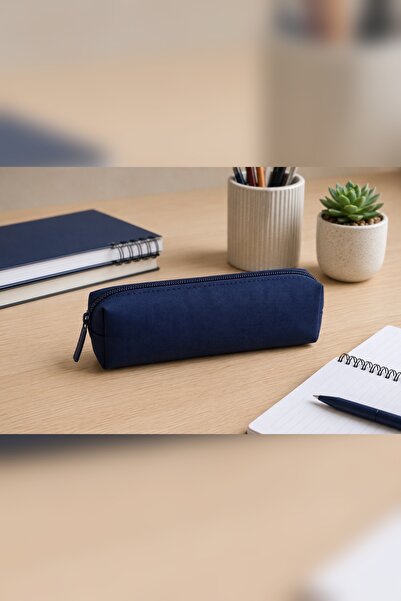 NEMO BAGS Unisex Navy Blue Pen Holder with Clinker Waterproof Crinkle Fabric ...