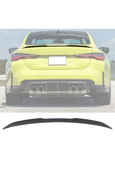 autogp Bmw g22 m4 yarasa bagaj üstü spoiler siyah boyalı plastik 2020+