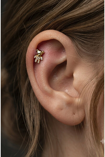 kurukafagift Ayıcık Figürlü Xuping Piercing Helix Tragus