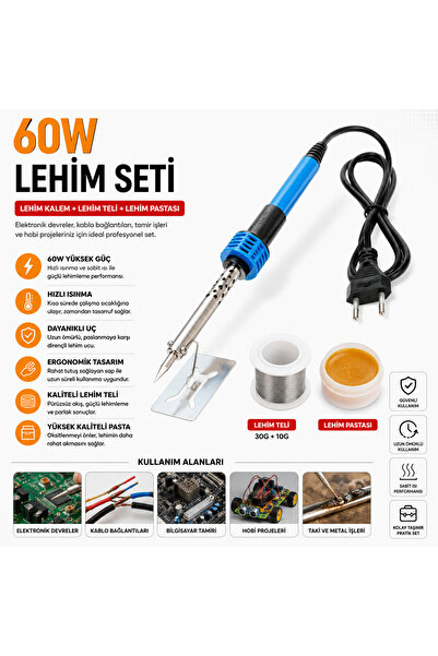 Baytec 60w Profesyonel Lehim Makinesi Kalem Havya+ Leyim Teli+ Pasta M322