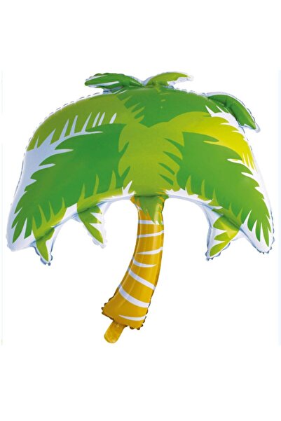 partidolu Tropical Hawaii palmiye Ağacı Şeklinde Tropik Yeşil Renk Folyo Balo...