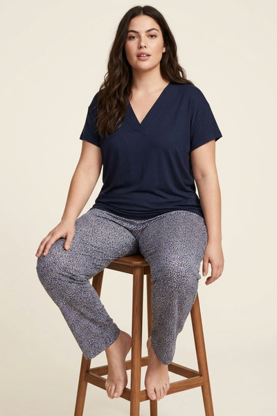 Siyah İnci Γυναικεία Πιτζάμα Plus Size "Siyah Inci" BILLIE