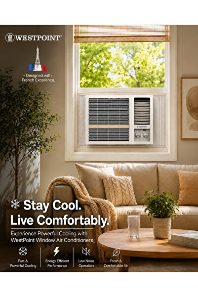Westpoint مكيف هواء للنوافذ طراز WWH-1826LTYA2 |   ضاغط دوار استوائي T3 |   1...