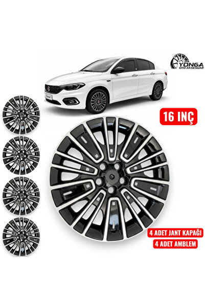 YONGA OTO AKSESUAR Fiat Egea Urban Ve Cross Uyumlu 16 İnç Jant Kapağı 4’lü Se...
