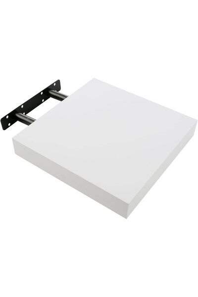 Generic Square Shaped Wooden Shelf White 25 x 25cm