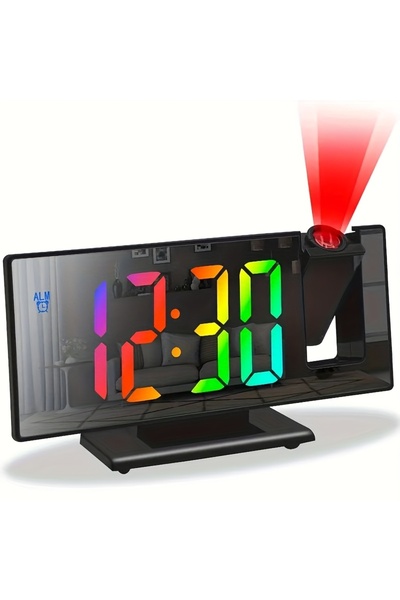 Choice D2363-Colorful 1PC Digital Alarm Clock with Projection ,support backwa...