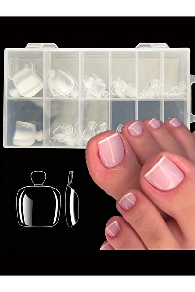 Choice 120 Transparent 120 Pieces of Transparent Press-On Toenail Tips, Full ...
