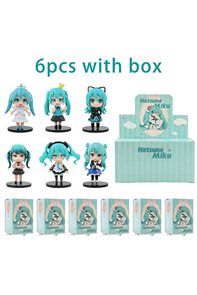 Choice5 Bandai 6pcs with box New Hot 6pcs/Set Anime New Miku Figure mini Char...