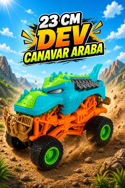 FunkyCraft Büyük Boy Canavar Araba Oyuncak Dev Tekerlekli Off Road Arazi Arac...
