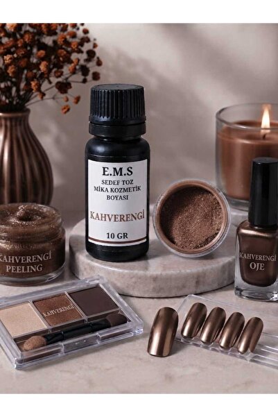 E.M.S AVM Toz Mika Kozmetik Boyası 10 gr Kahve-oje/tırnak/peeling/maskara/kre...