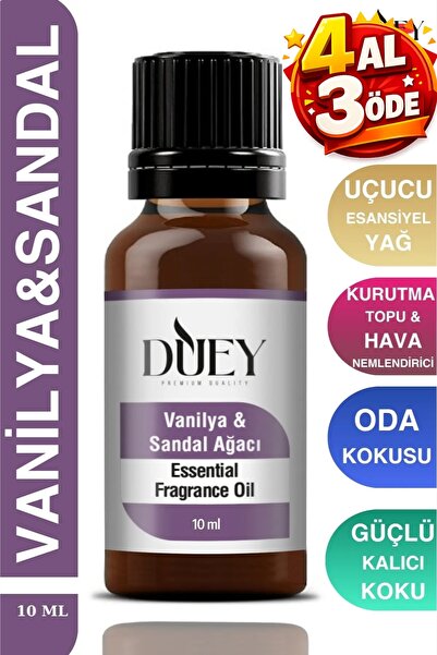 DUEY Vanilya&Sandal Ağacı Uçucu Yağ Buhurdanlık Yağı Difüzör Esansı Oda Kokus...
