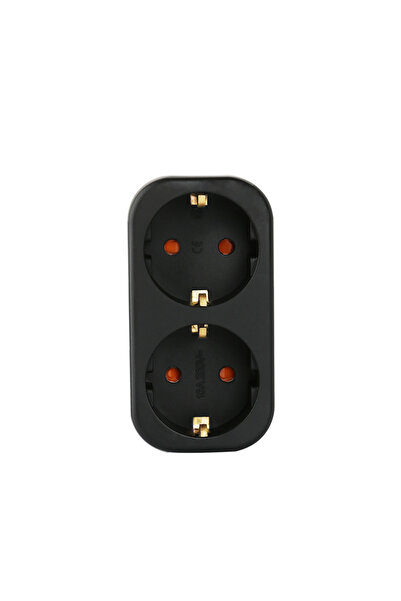 Choice3 7382-black Double Schuko AdapterSocket without Cable,3680W Max 250V/1...