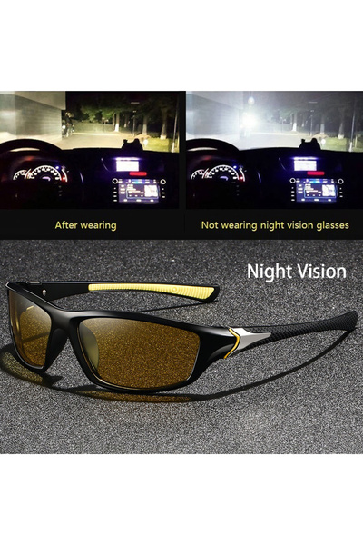 Choice7 F23(NightVision) Fashion Vintage Square Frame Unisex Night Vision Gla...