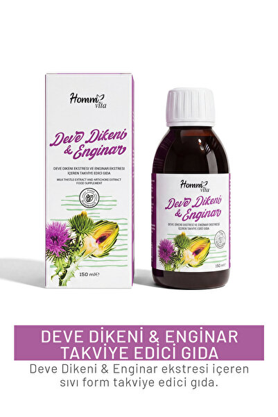 hommvita Deve Dikeni & Enginar Takviye Edici Gıda - 150 Ml