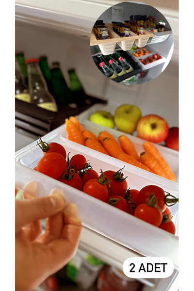Bayev 2 Pieces Roman Compartments Vegetable Fruit Organizer Storage Container...