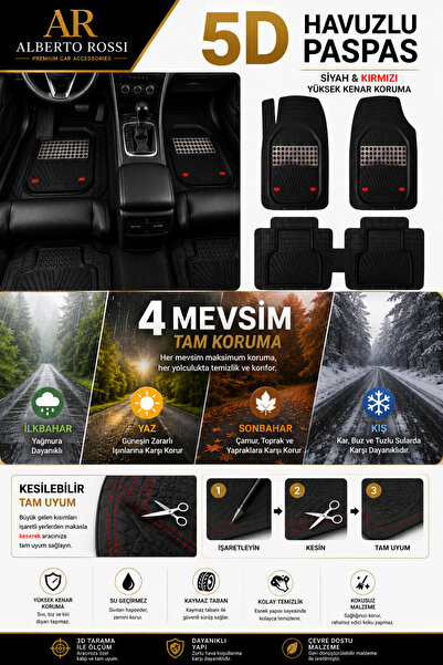MY JASMİN Jeep Renegade 2018 MODEL 4D LİNE KROM HAVUZLU PASPAS