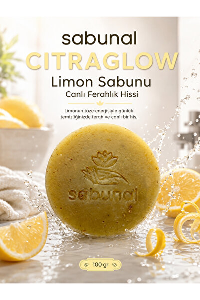 sabunal Citraglow Lemon Soap - Daily Face and Body Care Soap for Vibrant, Fre...
