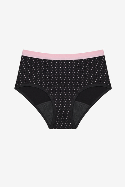 Penti My First Period Mini Dot سراويل محببة سوداء متعددة الألوان