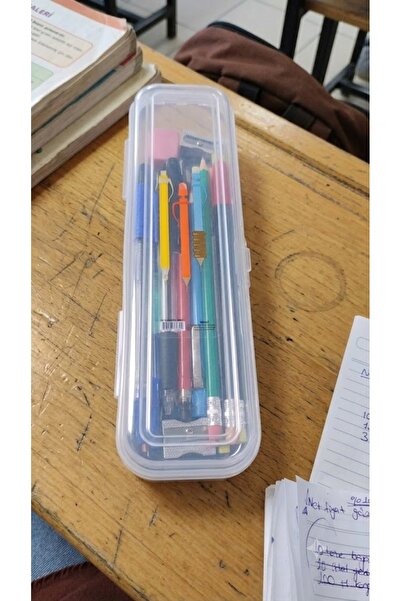 ARVALE Şeffaf Kalem Kutusu Kilitli Plastik Kalemlik Organizer – Kırtasiye Sak...