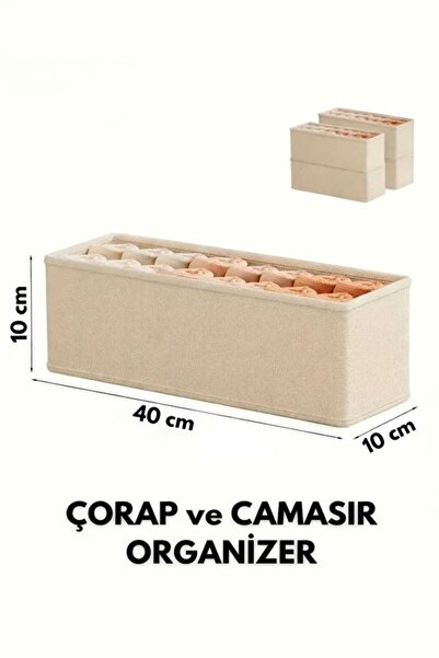 she berrak 2 ADET Çekmece ve Dolap içi Düzenleyici, Raf Düzenleyici, Katlanabilir Çorap ve Çamaşır Organizer