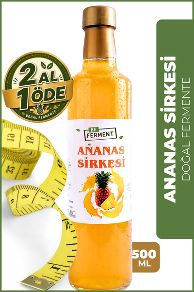 BE FERMENT Organik Ananas Sirkesi | Bromelain Etkenli Pineapple Vinegar - Gel...