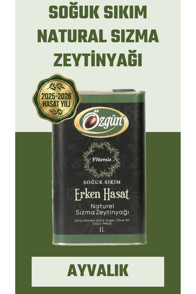 ÖZGÜN ZEYTİN & ZEYTİNYAĞI ERKEN HASAT 1 LT TENEKE