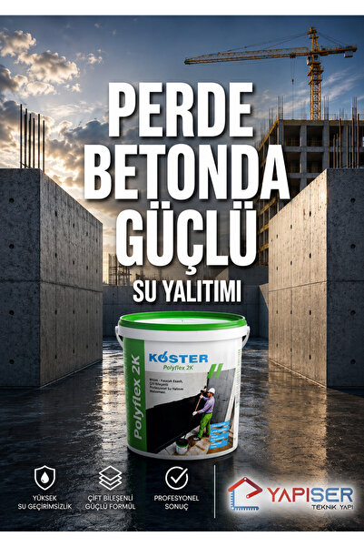 Polyflex 2k / Kauçuk-bitüm Esaslı, Iki Komponentli Su Yalıtımı Ürünü
