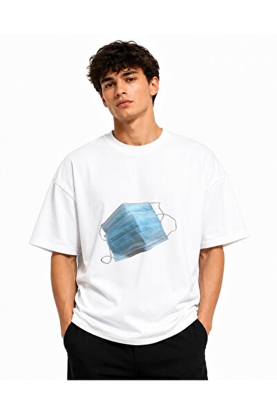 Inscriptie Ουνισέξ Βαμβακερό T-Shirt Υψηλής Ποιότητας  "Μάσκα "