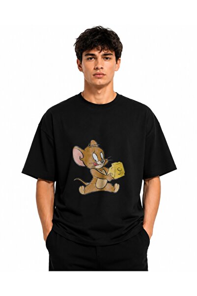 Inscriptie Tricou Unisex Bumbac Premium Casual " Jerry mananca cascaval "