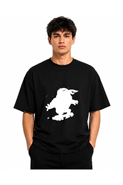 Inscriptie Tricou Unisex Bumbac Premium Casual " Maimuta pe skateboard "